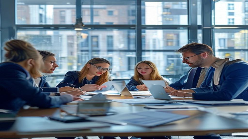 Consulting team collaborating on strategy